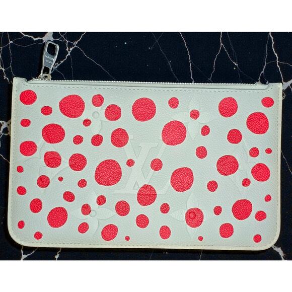 Louis Vuitton Yayoi Kusama Monogram Empreinte Neverfull Red Dots Pouch - Picture 1 of 11